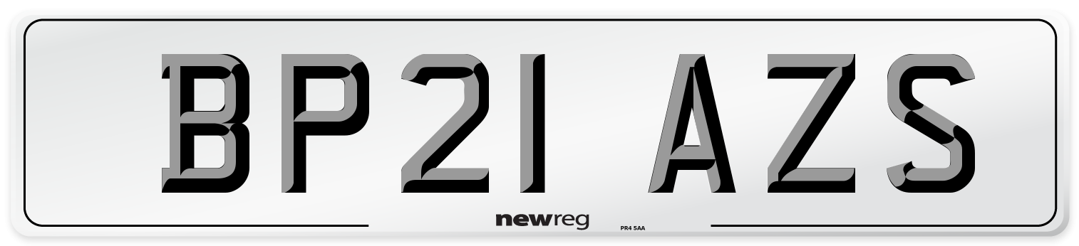 BP21 AZS Number Plate from New Reg